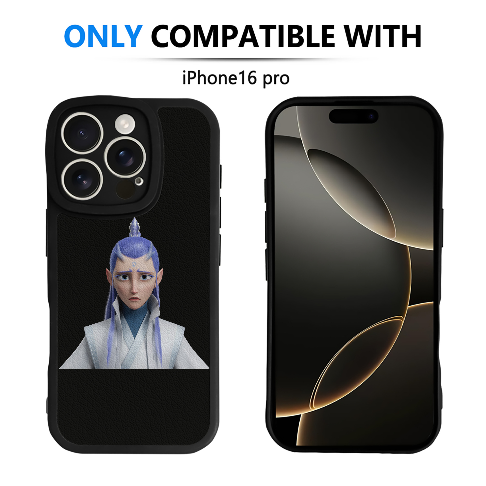 （画像用） Ne Zha 2 ナタ 魔童の大暴れ 【iPhone 16シリーズ対応】シリコンスマホケース（レザー調） 材質：シリコン
